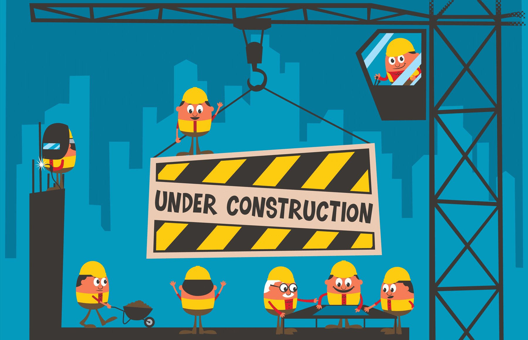Construction cartoon