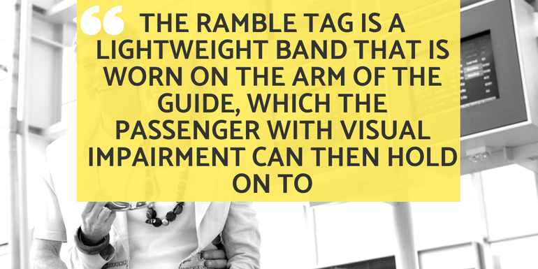 Ramble Tag is a lightweight band that is worn on the arm of the Guide.