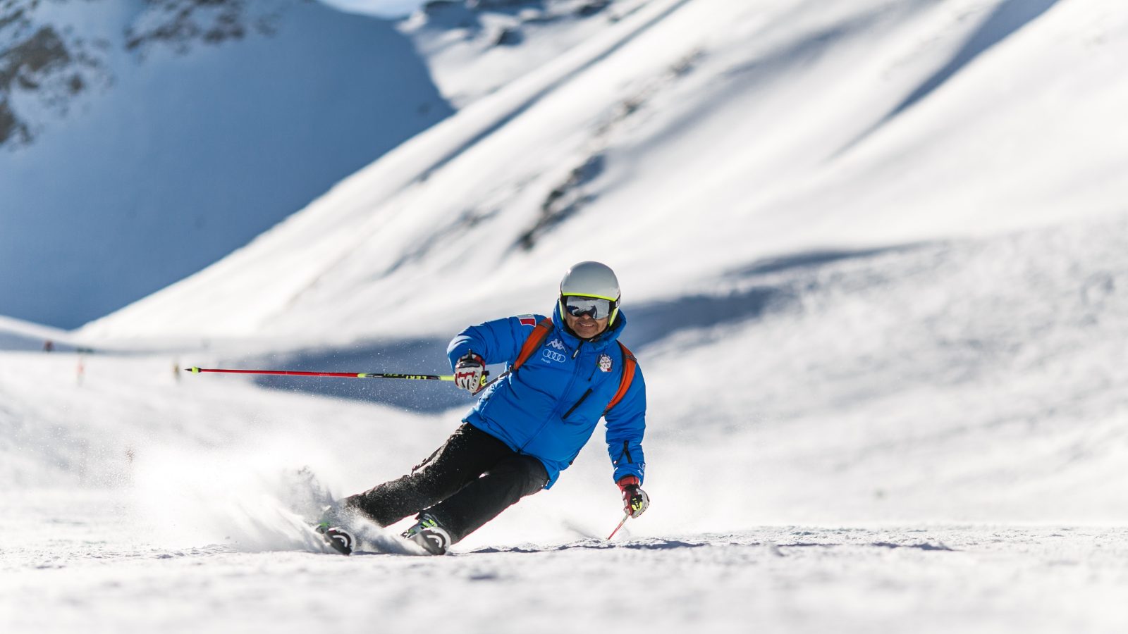 a man skiing