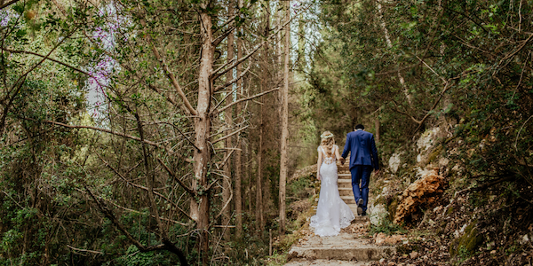 destination weddings - wedding in woods