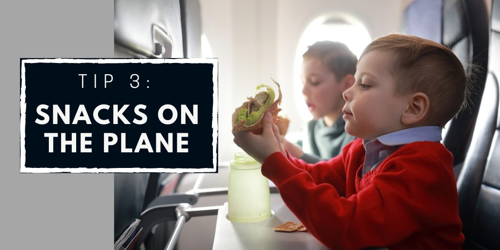 Entertaining children on journeys - kids snacking