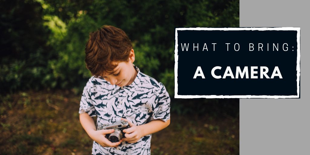 keeping children entertained on a long trip - a child with camera