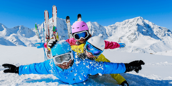 skiing with family