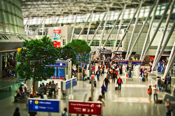 A busy airport