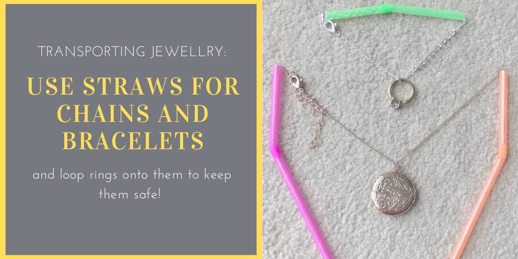 Packing Hacks we love - straws for jewellery