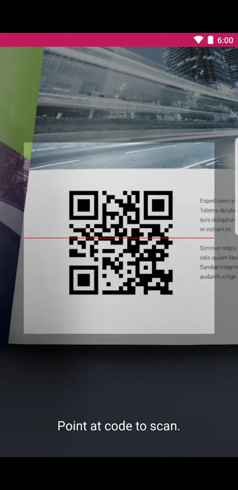 QR scanner in built to this app