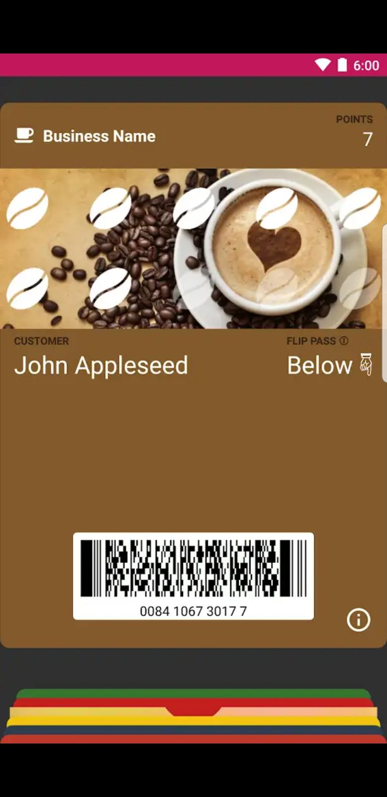 loyalty cards in passeswallet app