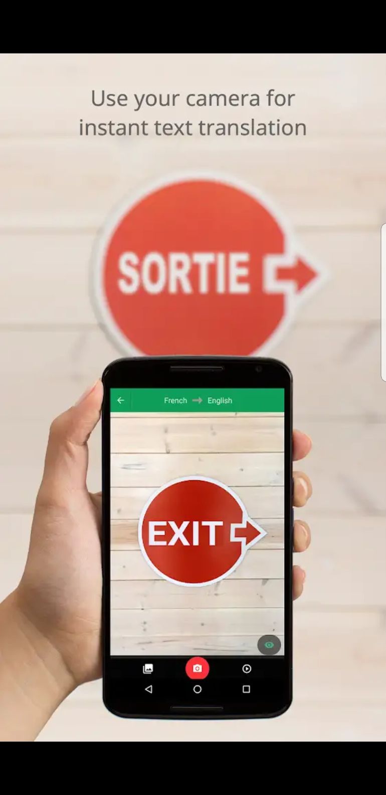 get texts and translations without being connected to your data with google translate app