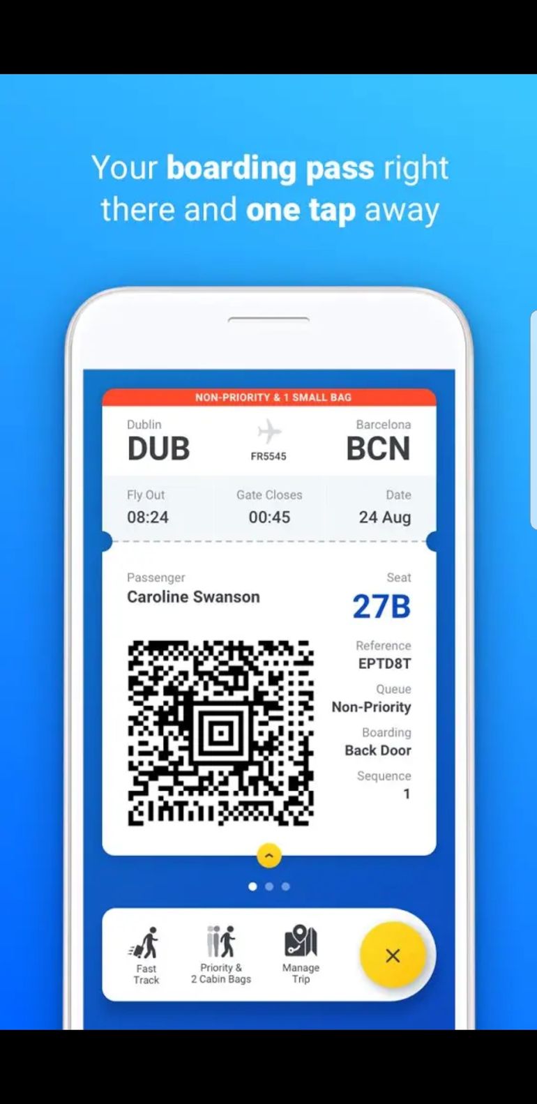 keep your boarding passes on your phone with ryanair bubble