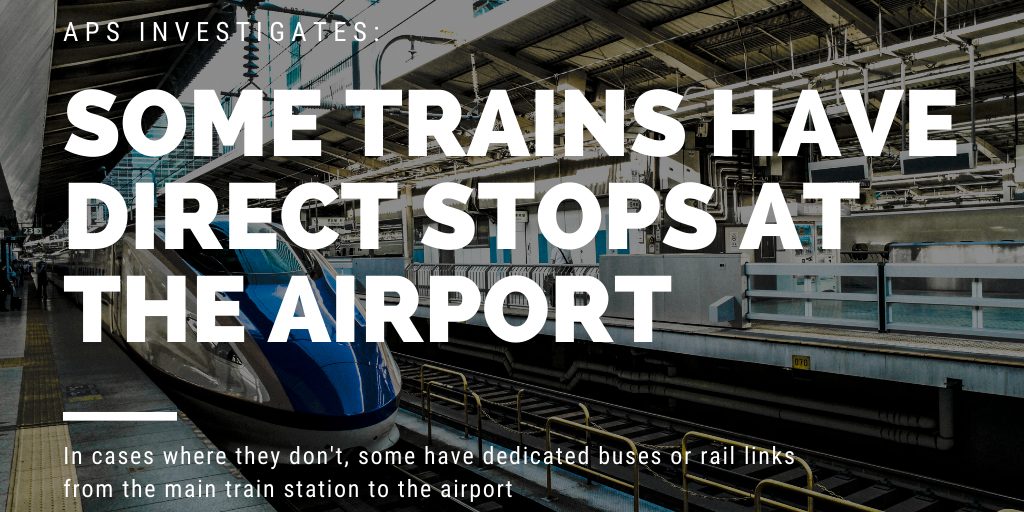 Check to see if your train has a direct stop at the airport
